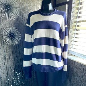 Men’s White and blue polo sweater
